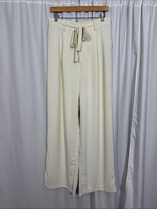 a new day Pants - a new day Cream Wide Leg Drawstring Pants